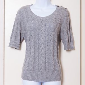 Banana Republic Gray Knit Sweater Blouse